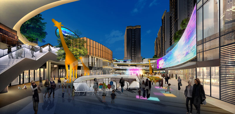 商業(yè)廣場夜景亮化設(shè)計