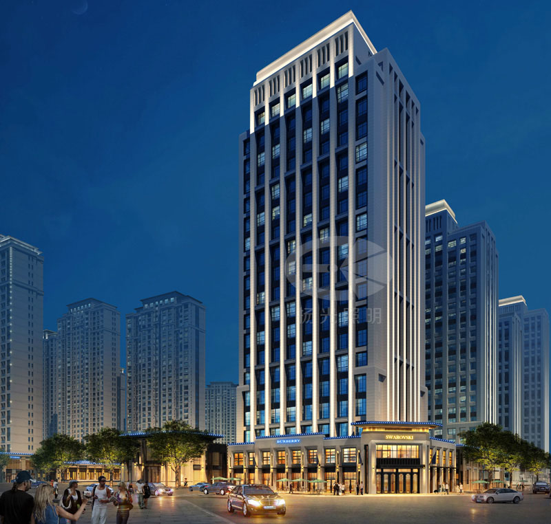 建筑燈光設計效果圖二
