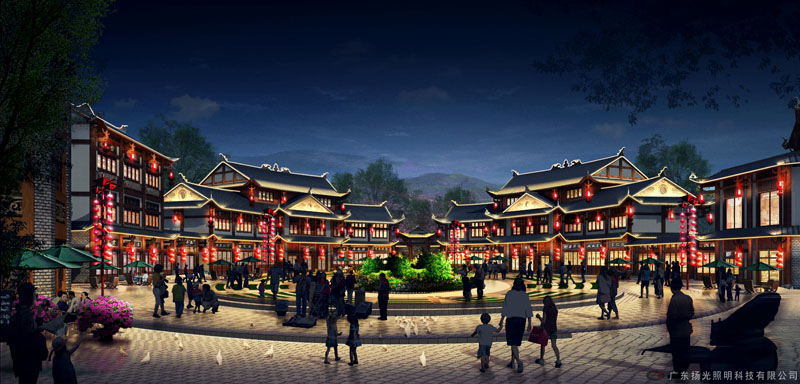 古鎮(zhèn)亮化設計效果圖二