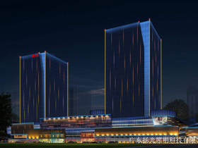 山西萬(wàn)豪華府寫(xiě)字樓夜景亮化