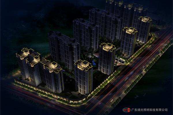 天和地產(chǎn):四會天和豪庭戶外亮化